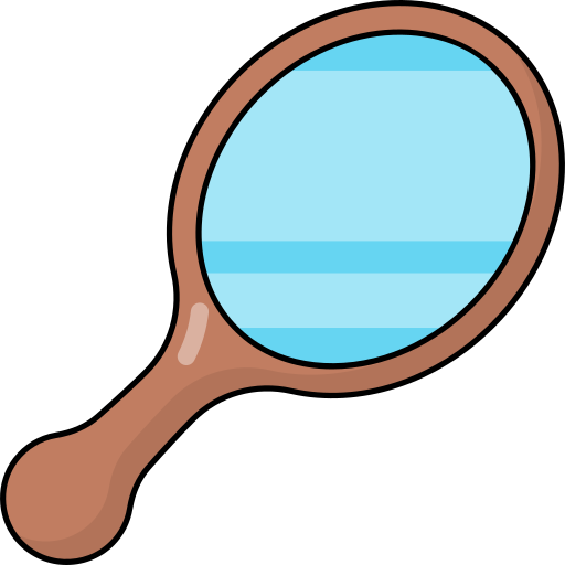 Hand mirror Generic Outline Color icon