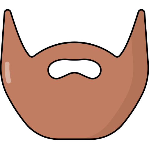 Beard Generic Outline Color icon