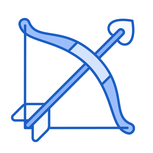 Bow and arrow Generic Blue icon