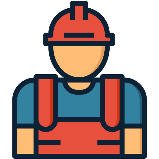 trabajador de reparación de viviendas Generic Outline Color icono