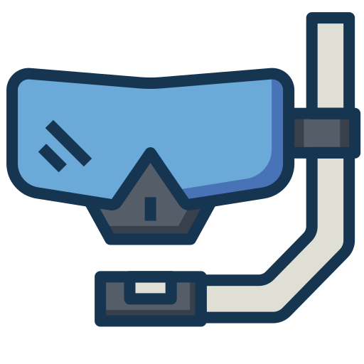 Diving goggles Generic Outline Color icon