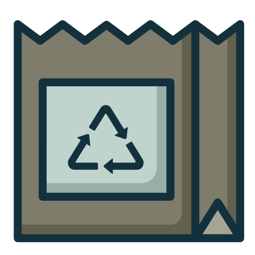 bolsa de reciclaje Generic Outline Color icono