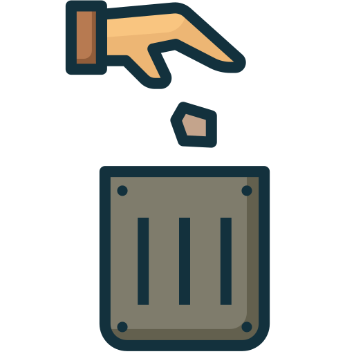 Throwing trash Generic Outline Color icon