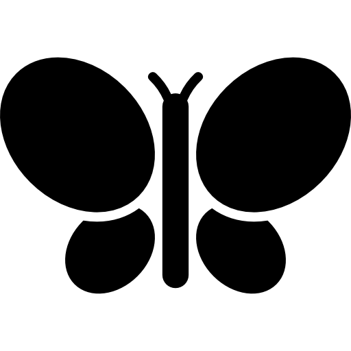 forma de mariposa negra  icono