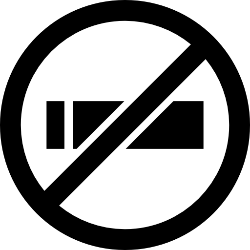 No smoking circular signal  icon