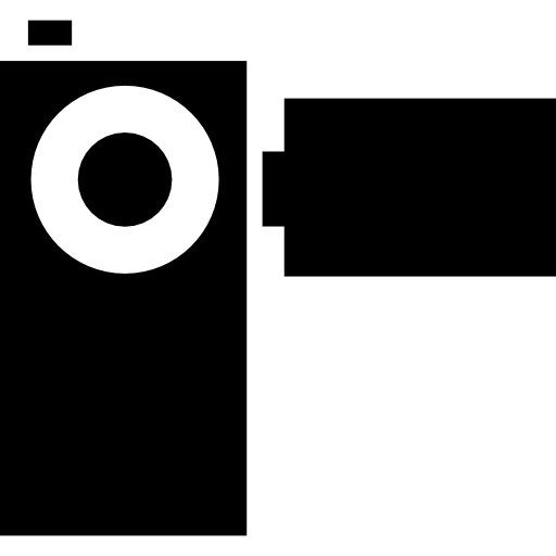 cámara de video frontal  icono