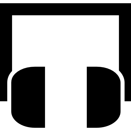 Headphones of straight upper part  icon