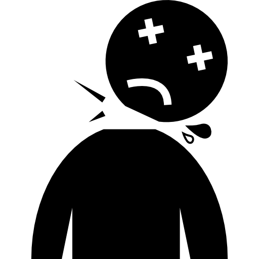 사람의 목을 통과하는 총알  icon