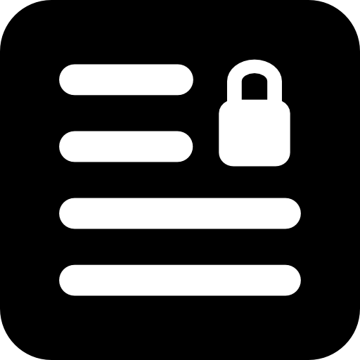 documentvergrendelingssymbool  icoon