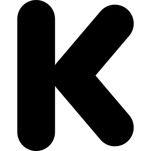 naviguez pour commencer le signe de la lettre k  Icône