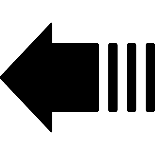 linker zwarte pijl variant  icoon