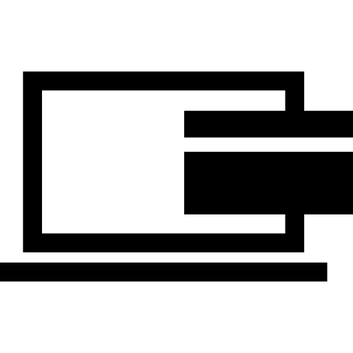 karta kredytowa na laptopie  ikona