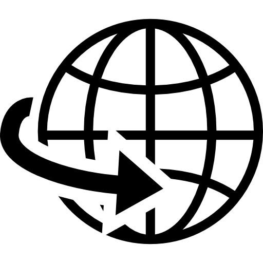 화살표와 함께 지구 지구 그리드 기호  icon