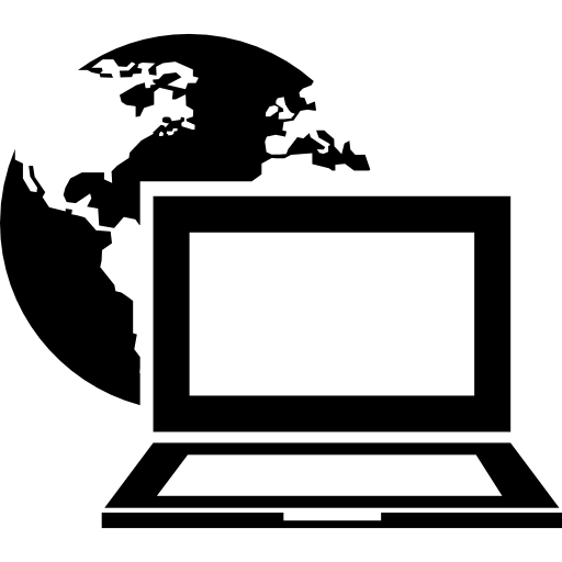 terra e computer portatile  icona
