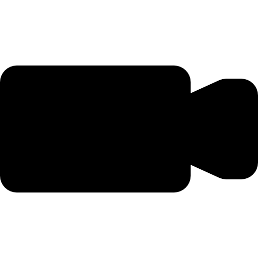 symbole de silhouette noire de caméra vidéo  Icône