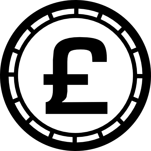 moneta da sterline  icona