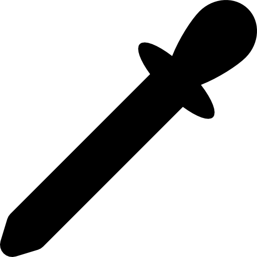 siluetta nera dello strumento del contagocce  icona