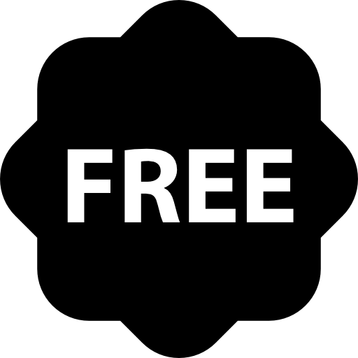 etiqueta gratuita para comercio  icono