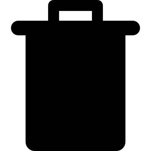 prullenbak zwarte vorm  icoon