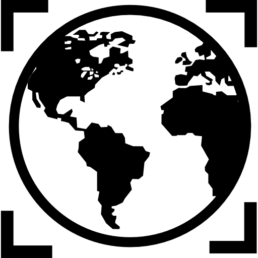 Earth on focus  icon