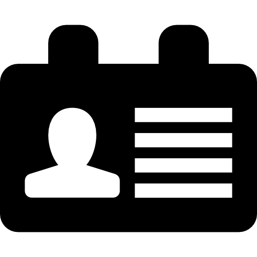 simbolo dell'interfaccia della carta d'identità  icona
