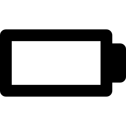 Empty battery interface status symbol  icon