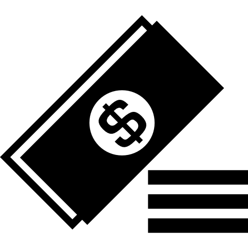 Money bills papers and coins stack  icon