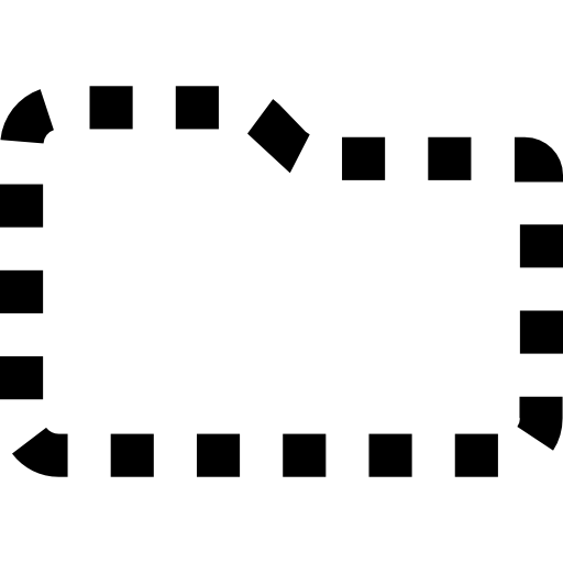 forma de carpeta de línea discontinua  icono