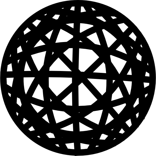 aardecirkel met sterraster  icoon