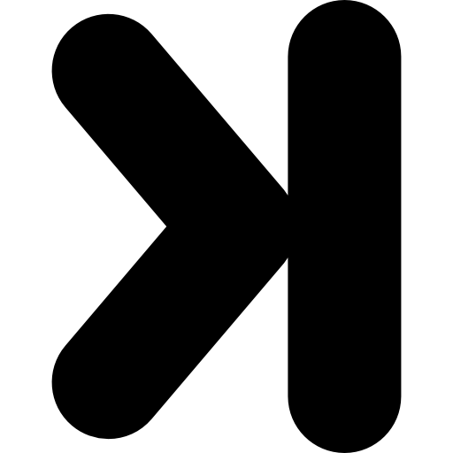 navegar hasta el final del símbolo de flecha derecha con barra vertical  icono