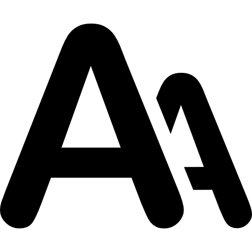 symbole d'interface de type lettre  Icône