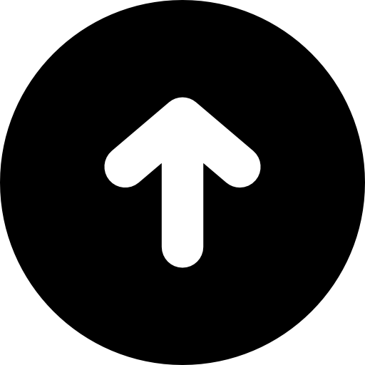 pijl-omhoog symbool in een cirkel  icoon