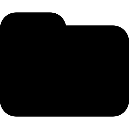 Black folder shape for interface  icon