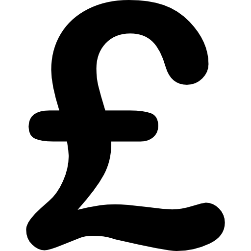 Sterling pound sign of money  icon