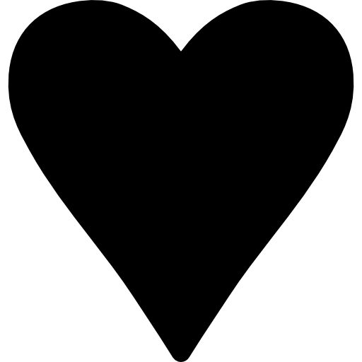 símbolo de amor corazón negro  icono