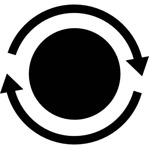 원형 화살표가있는 지구 원  icon