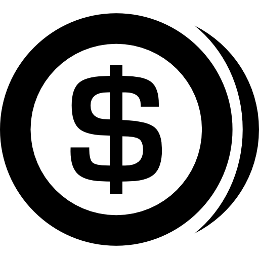 Монета доллар  иконка