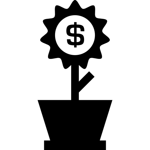 geldbloem in een pot  icoon