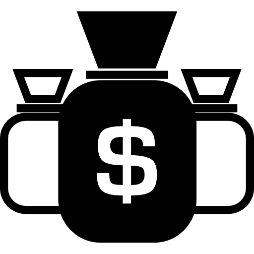 dolarowe worki z pieniędzmi  ikona