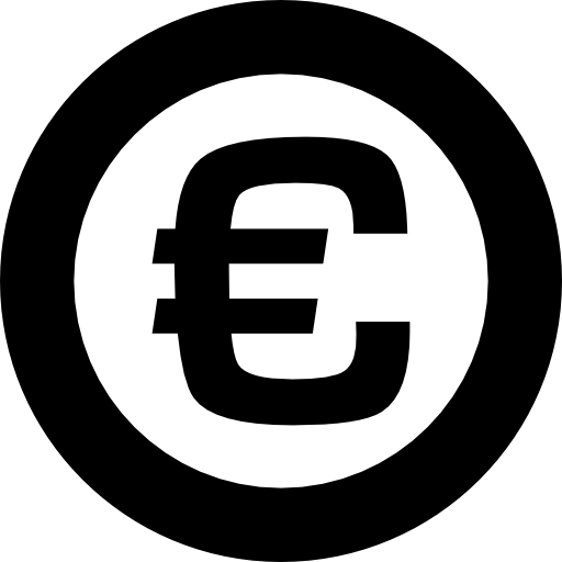 eurozeichen im kreis  icon