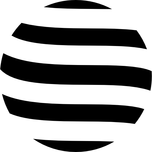Earth striped circle  icon