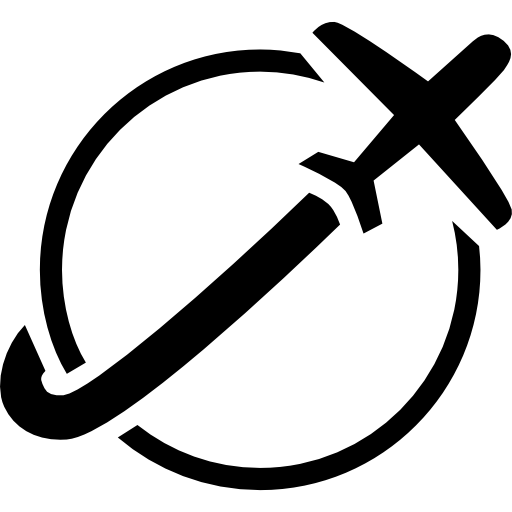지구 주위를 여행하는 비행기  icon