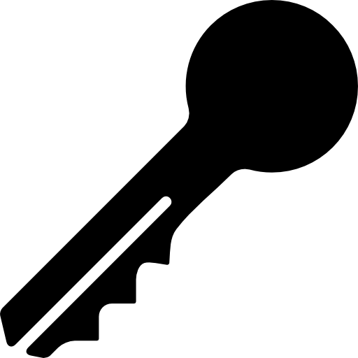 variante de forma de llave en posición diagonal  icono