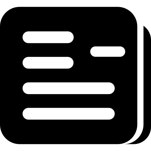 kwadratowy zaokrąglony kształt dokumentu tekstowego ze znakiem minus  ikona