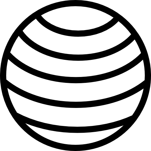globe terrestre avec motif de lignes horizontales  Icône