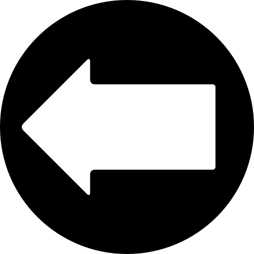flecha hacia la izquierda en un círculo  icono