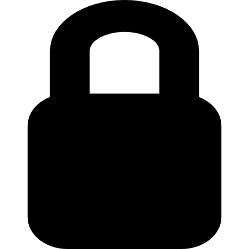 Lock rectangular padlock shape  icon