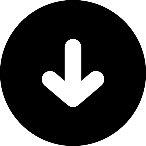 Down arrow in a circle  icon