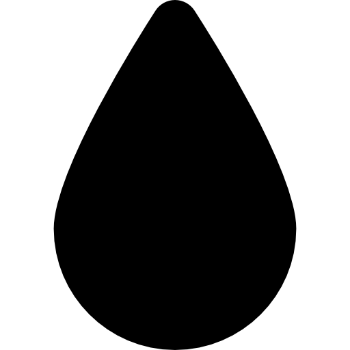 forma de gota de agua negra  icono