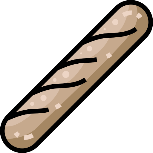 baguette Detailed Straight Lineal color Icône